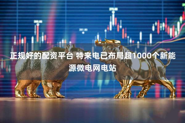 正规好的配资平台 特来电已布局超1000个新能源微电网电站