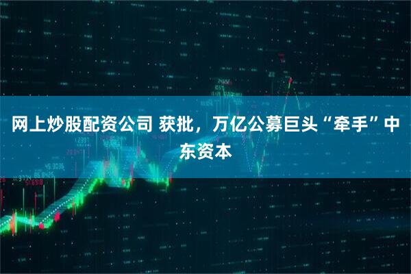 网上炒股配资公司 获批，万亿公募巨头“牵手”中东资本